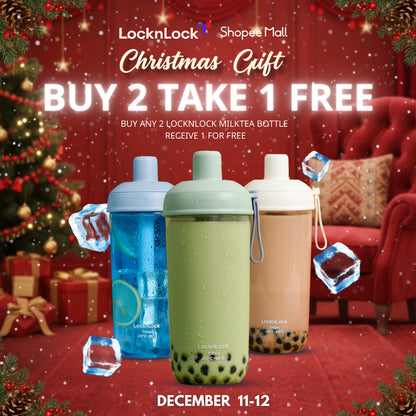 LocknLock Milk Tea Bottle 700ml | With Extra Large Straw for Milk Tea, Smoothies BUY 2 TAKE 1 FREE