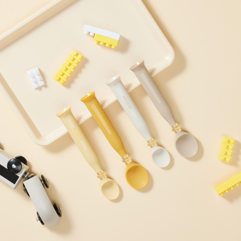 Little Luv Self-standing Silicon Spoon 2P Yellow