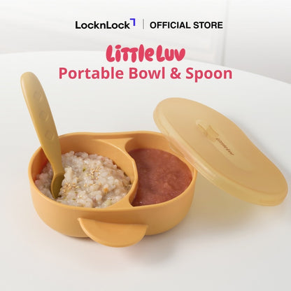 Little Luv Portable Bowl&Spoon 3P Yellow