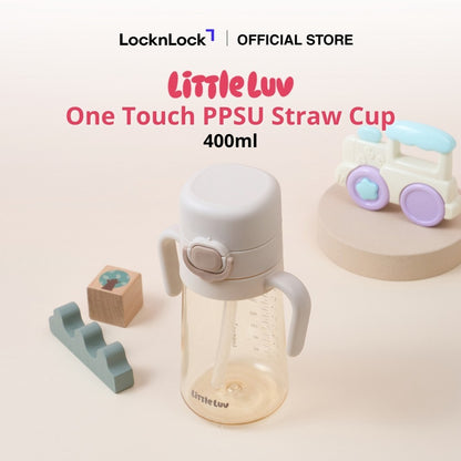 Little Luv One Touch PPSU Straw Cup 400ml Yellow