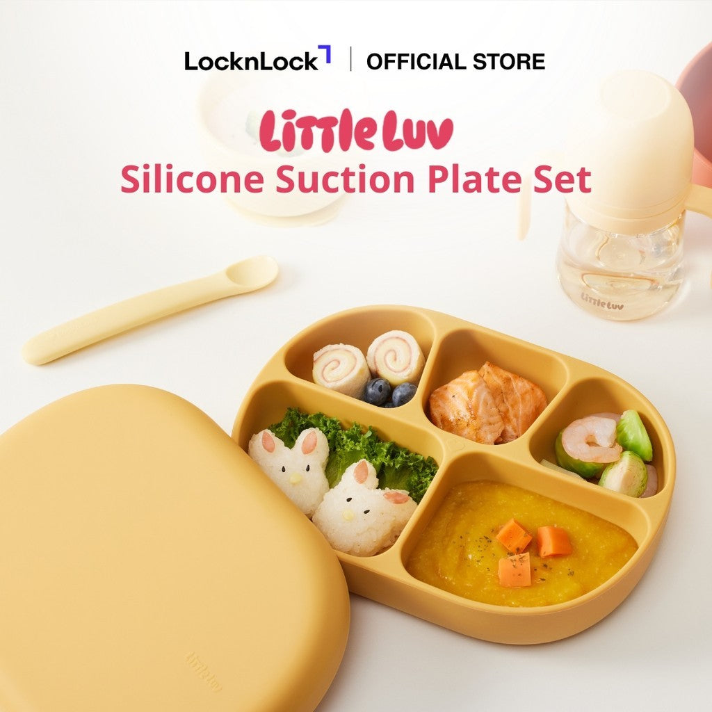 Little Luv Silicone Suction Plate Set Yellow