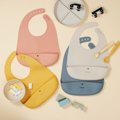 Little Luv Silicon Feeding Bib Yellow