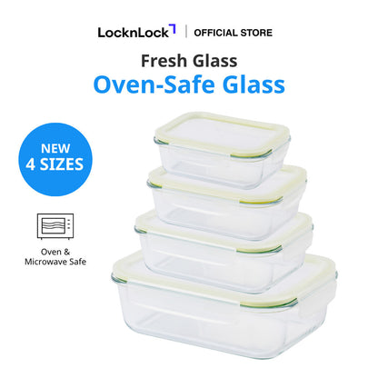 LocknLock Fresh Glass Oven-Safe Food Container | 400ml–1480ml