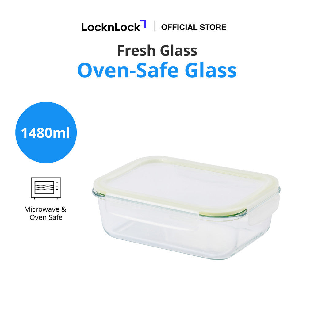 LocknLock Fresh Glass Oven-Safe Food Container | 400ml–1480ml