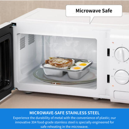 LocknLock Stainless Lunch Box with Divider 1000ml & 700ml Perfect Pairs