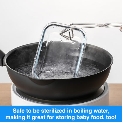 LocknLock Set of 2 The Clear Glass 630ml (Rectangle) Airtight, Oven-Safe Glass Perfect Pairs