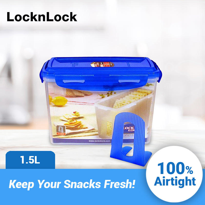 LocknLock Classic Biscuit and Snack Container with Divider 1.5L HPL820