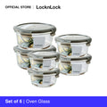 LocknLock Set of 6 Oven Glass Rectangular Airtight Food Container