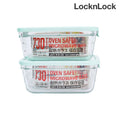 LocknLock Cheers to Joy Set of 2 Easy Seal Glass with Box